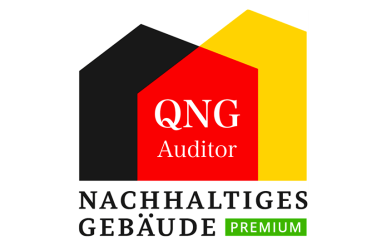 Logo nachhaltiges Geb&auml;ude Premium